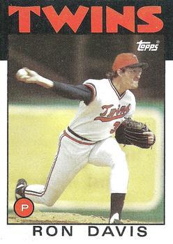 #265 Ron Davis - Minnesota Twins - 1986 Topps Baseball
