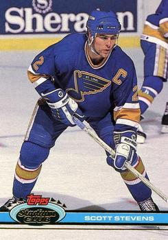 #265 Scott Stevens - St. Louis Blues - 1991-92 Stadium Club Hockey