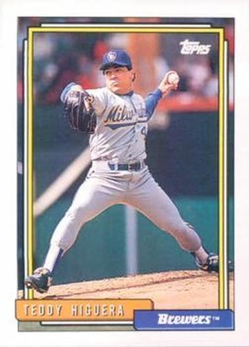 #265 Teddy Higuera - Milwaukee Brewers - 1992 Topps Baseball
