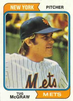 #265 Tug McGraw - New York Mets - 1974 Topps Baseball