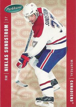 #265 Niklas Sundstrom - Montreal Canadiens - 2005-06 Parkhurst Hockey