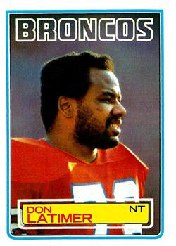 #265 Don Latimer - Denver Broncos - 1983 Topps Football