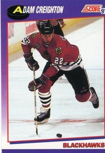 #265 Adam Creighton - Chicago Blackhawks - 1991-92 Score American Hockey