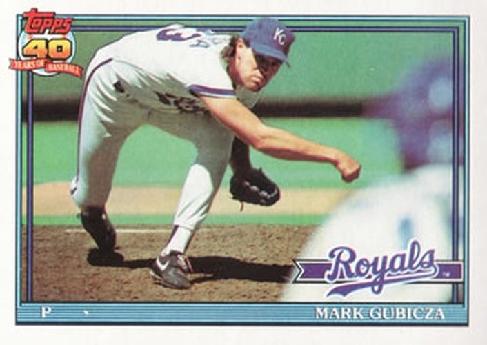 #265 Mark Gubicza - Kansas City Royals - 1991 Topps Baseball
