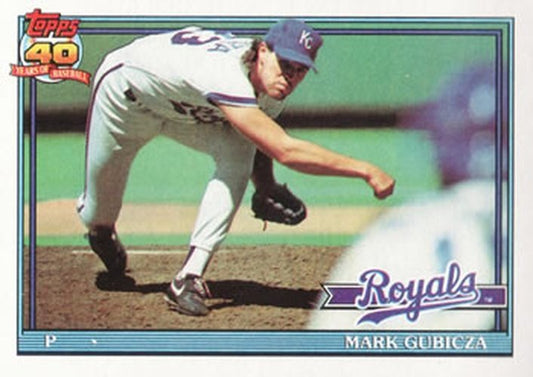 #265 Mark Gubicza - Kansas City Royals - 1991 Topps Baseball
