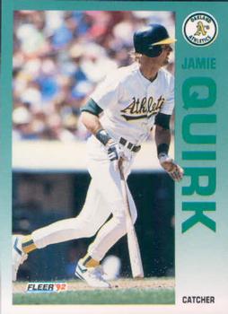 #265 Jamie Quirk - Oakland Athletics - 1992 Fleer Baseball