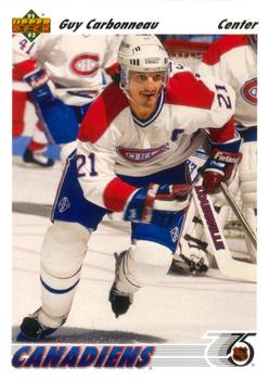 #265 Guy Carbonneau - Montreal Canadiens - 1991-92 Upper Deck Hockey