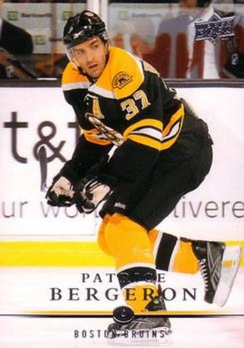 #266 Patrice Bergeron - Boston Bruins - 2008-09 Upper Deck Hockey