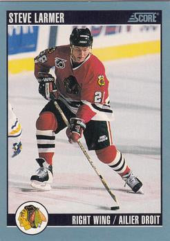 #266 Steve Larmer - Chicago Blackhawks - 1992-93 Score Canadian Hockey