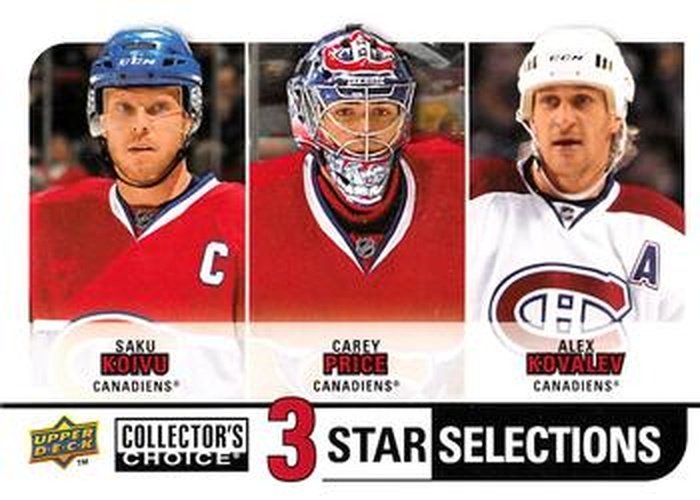 #266 Saku Koivu / Alex Kovalev / Carey Price - Montreal Canadiens - 2008-09 Collector's Choice Hockey