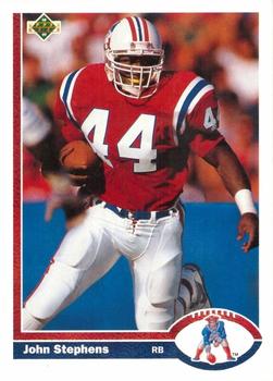 #266 John Stephens - New England Patriots - 1991 Upper Deck Football