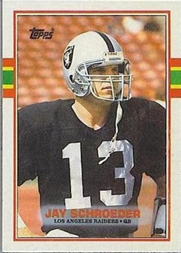 #266 Jay Schroeder - Los Angeles Raiders - 1989 Topps Football