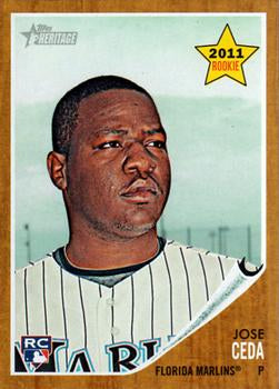 #266 Jose Ceda - Florida Marlins - 2011 Topps Heritage Baseball