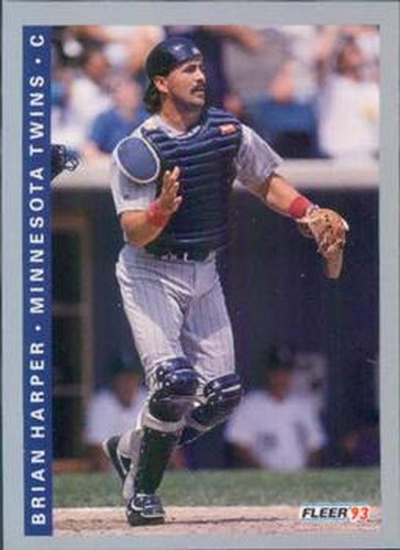#266 Brian Harper - Minnesota Twins - 1993 Fleer Baseball