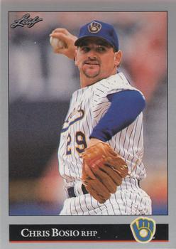 #266 Chris Bosio - Milwaukee Brewers - 1992 Leaf Baseball