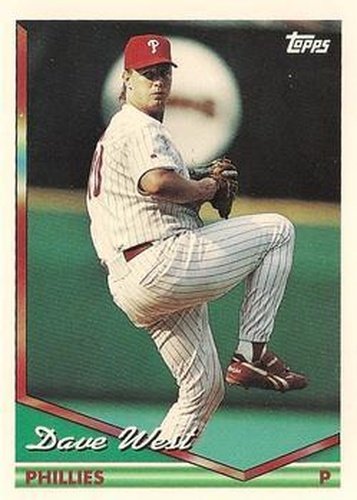 #266 Dave West - Philadelphia Phillies - 1994 Topps Baseball
