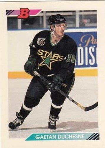 #266 Gaetan Duchesne - Minnesota North Stars - 1992-93 Bowman Hockey