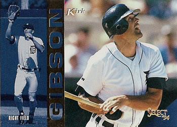 #266 Kirk Gibson - Detroit Tigers - 1994 Select Baseball