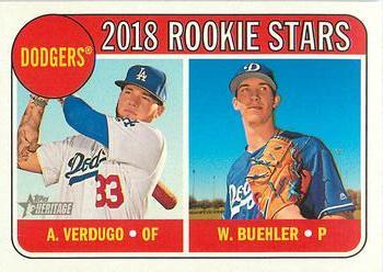 #266 Walker Buehler / Alex Verdugo - Los Angeles Dodgers - 2018 Topps Heritage Baseball