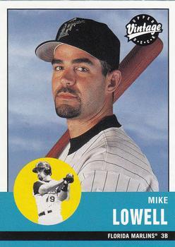 #266 Mike Lowell - Florida Marlins - 2001 Upper Deck Vintage Baseball