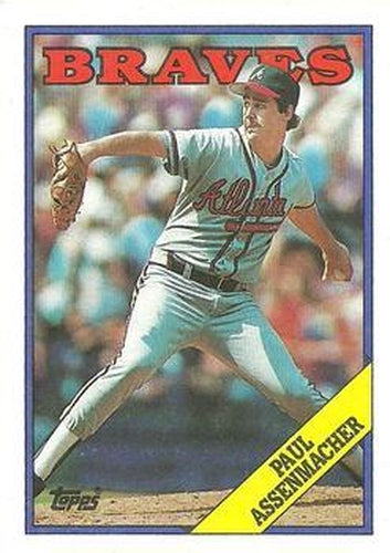 #266 Paul Assenmacher - Atlanta Braves - 1988 Topps Baseball