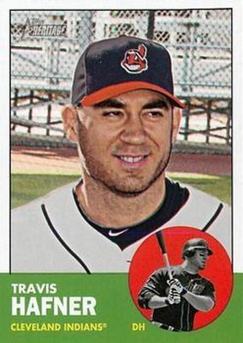 #266 Travis Hafner - Cleveland Indians - 2012 Topps Heritage Baseball