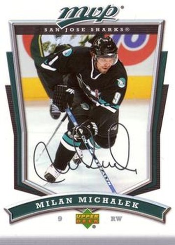 #266 Milan Michalek - San Jose Sharks - 2007-08 Upper Deck MVP Hockey