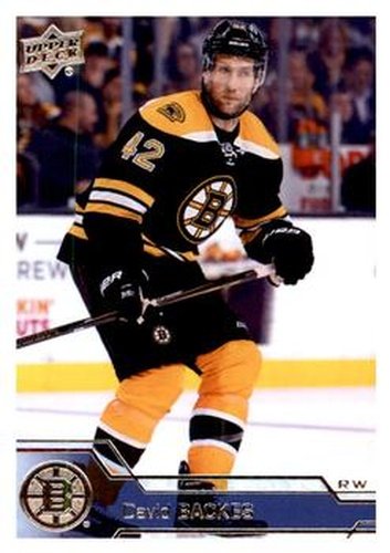 #267 David Backes - Boston Bruins - 2016-17 Upper Deck Hockey