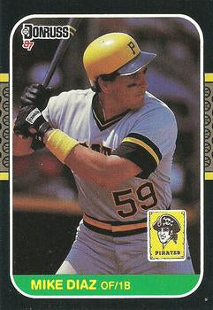 #267 Mike Diaz - Pittsburgh Pirates - 1987 Donruss Baseball