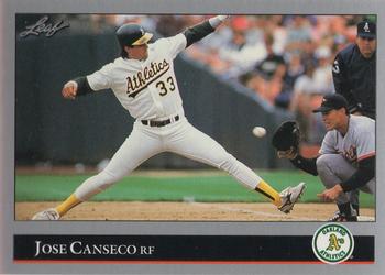 #267 Jose Canseco - Oakland Athletics - 1992 Leaf Baseball