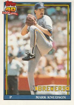 #267 Mark Knudson - Milwaukee Brewers - 1991 O-Pee-Chee Baseball