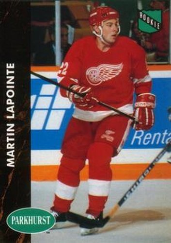#267 Martin Lapointe - Detroit Red Wings - 1991-92 Parkhurst Hockey