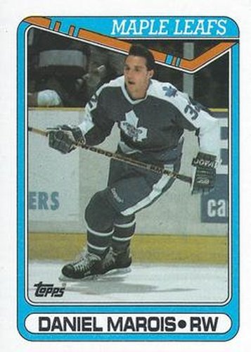 #267 Daniel Marois - Toronto Maple Leafs - 1990-91 Topps Hockey