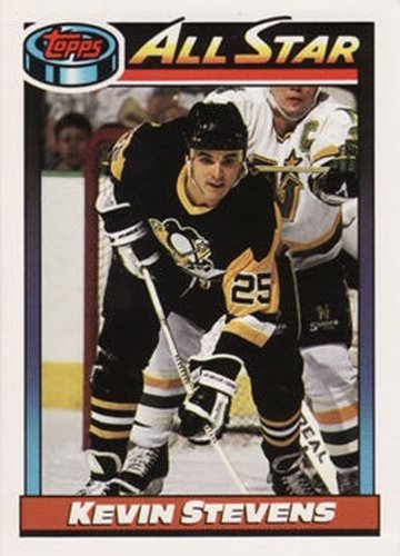 #267 Kevin Stevens - Pittsburgh Penguins - 1991-92 Topps Hockey