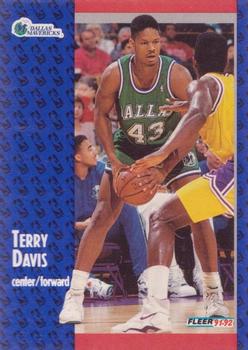 #267 Terry Davis - Dallas Mavericks - 1991-92 Fleer Basketball