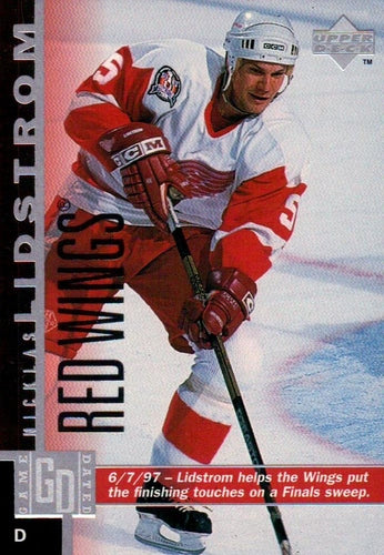 #267 Nicklas Lidstrom - Detroit Red Wings - 1997-98 Upper Deck Hockey