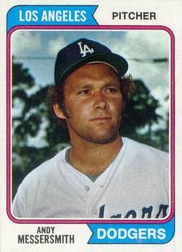 #267 Andy Messersmith - Los Angeles Dodgers - 1974 Topps Baseball