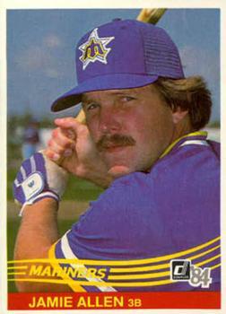 #267 Jamie Allen - Seattle Mariners - 1984 Donruss Baseball