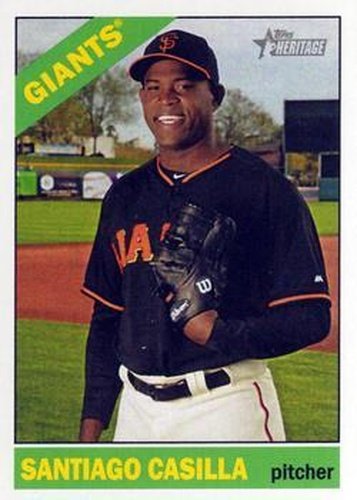 #267 Santiago Casilla - San Francisco Giants - 2015 Topps Heritage Baseball