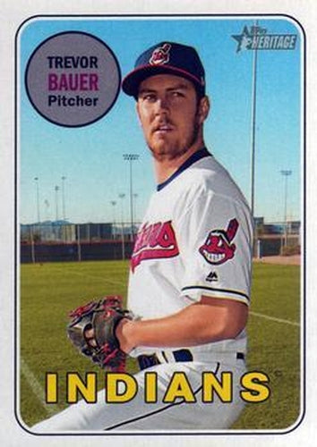 #267 Trevor Bauer - Cleveland Indians - 2018 Topps Heritage Baseball