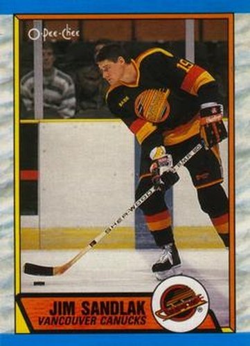 #267 Jim Sandlak - Vancouver Canucks - 1989-90 O-Pee-Chee Hockey
