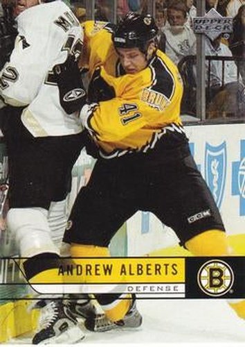 #267 Andrew Alberts - Boston Bruins - 2006-07 Upper Deck Hockey