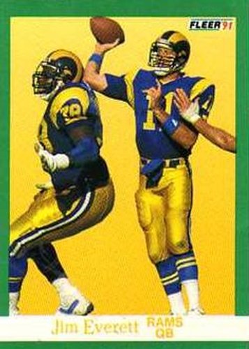 #267 Jim Everett - Los Angeles Rams - 1991 Fleer Football