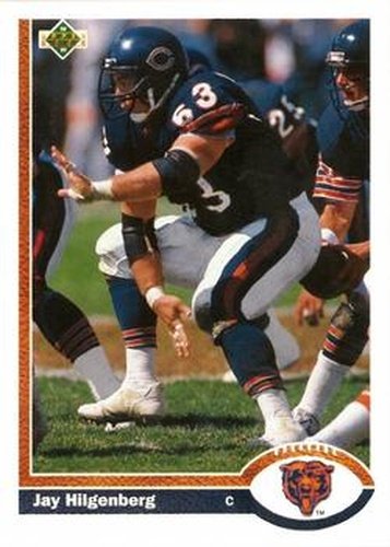 #267 Jay Hilgenberg - Chicago Bears - 1991 Upper Deck Football