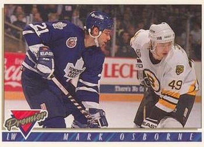#268 Mark Osborne - Toronto Maple Leafs - 1993-94 Topps Premier Hockey