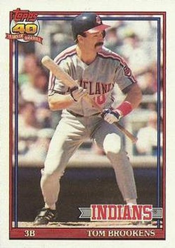 #268 Tom Brookens - Cleveland Indians - 1991 Topps Baseball