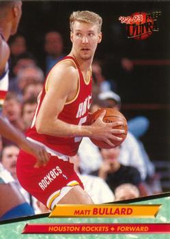#268 Matt Bullard - Houston Rockets - 1992-93 Ultra Basketball