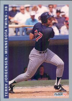 #268 Terry Jorgensen - Minnesota Twins - 1993 Fleer Baseball