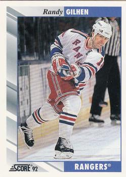 #268 Randy Gilhen - New York Rangers - 1992-93 Score USA Hockey