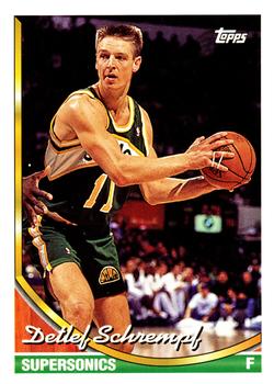 #268 Detlef Schrempf - Seattle SuperSonics - 1993-94 Topps Basketball